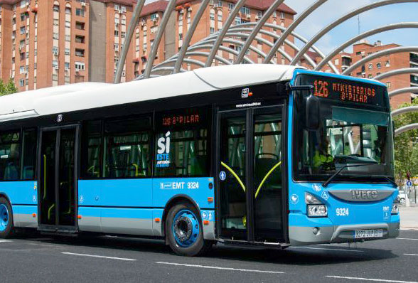 An EMT bus in Madrid
